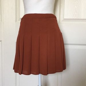 Forever 21 Orange Pleaded Skirt! NWOT